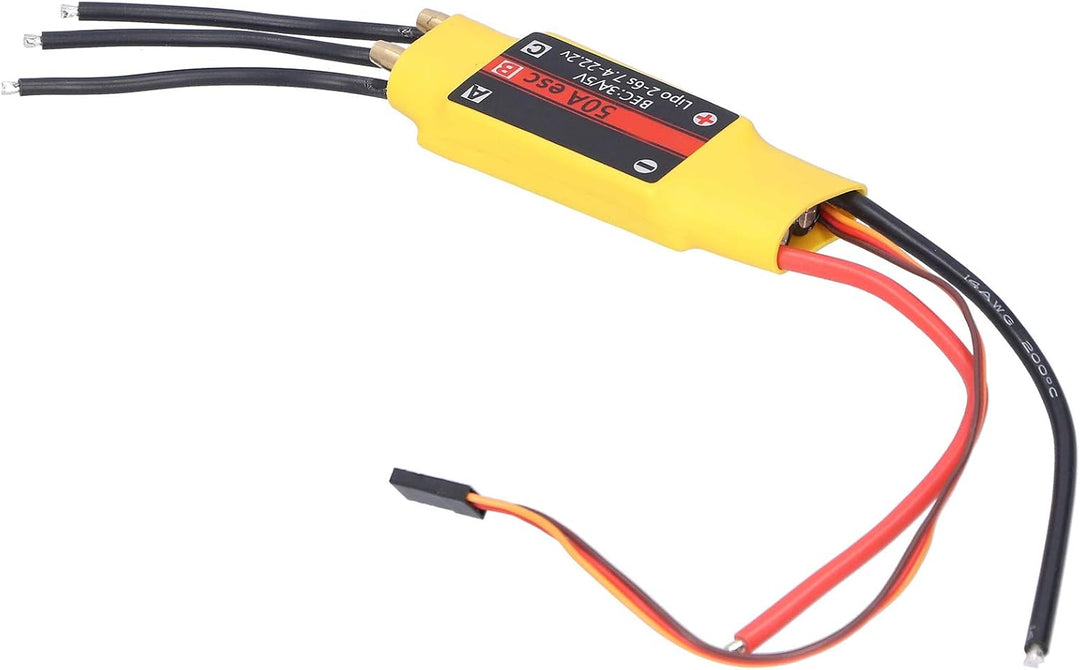 RiToEasysports RC-Boot-Regler, 50A 2-Wege-Brushless-Geschwindigkeitsregler für RC-Boot-Modelle mit 5