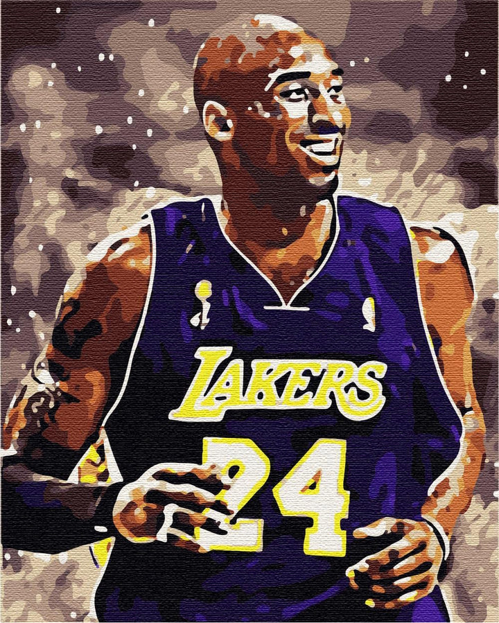ARTNAPI Malen nach Zahlen Erwachsene mit Rahmen | DIY Handgemalt | Kobe Bryant Basketball | Kit für