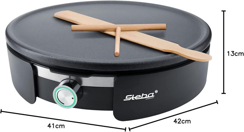 Steba Crepes Maker XXL CR 36, inkl. Teigrechen und Crepeswender, 35cm Durchmesser, abnehmbare Platte