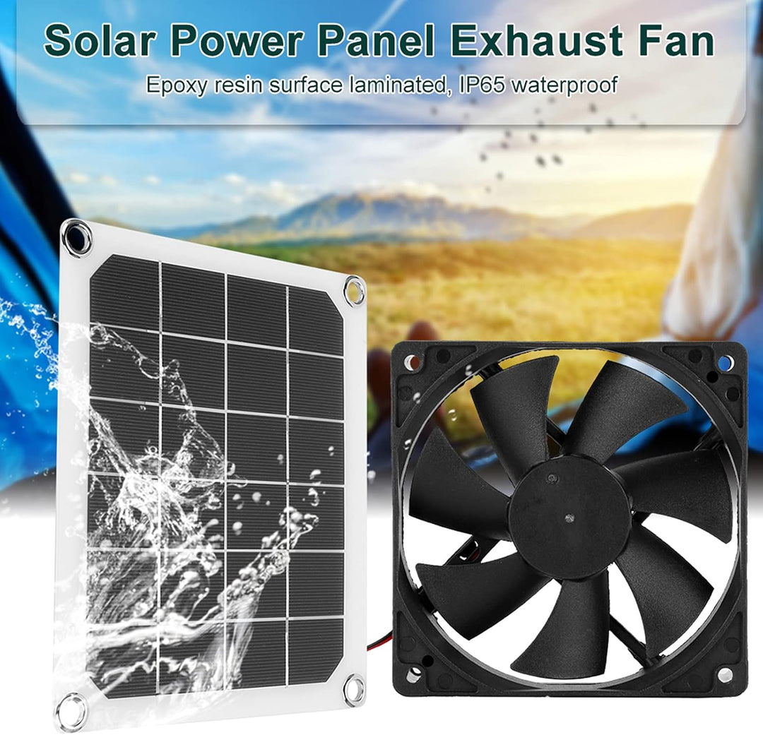 Solar Abluftventilator 6V 10W tragbarer Ventilator mit wasserdichtem Solarpanel Ventilator für Hühne
