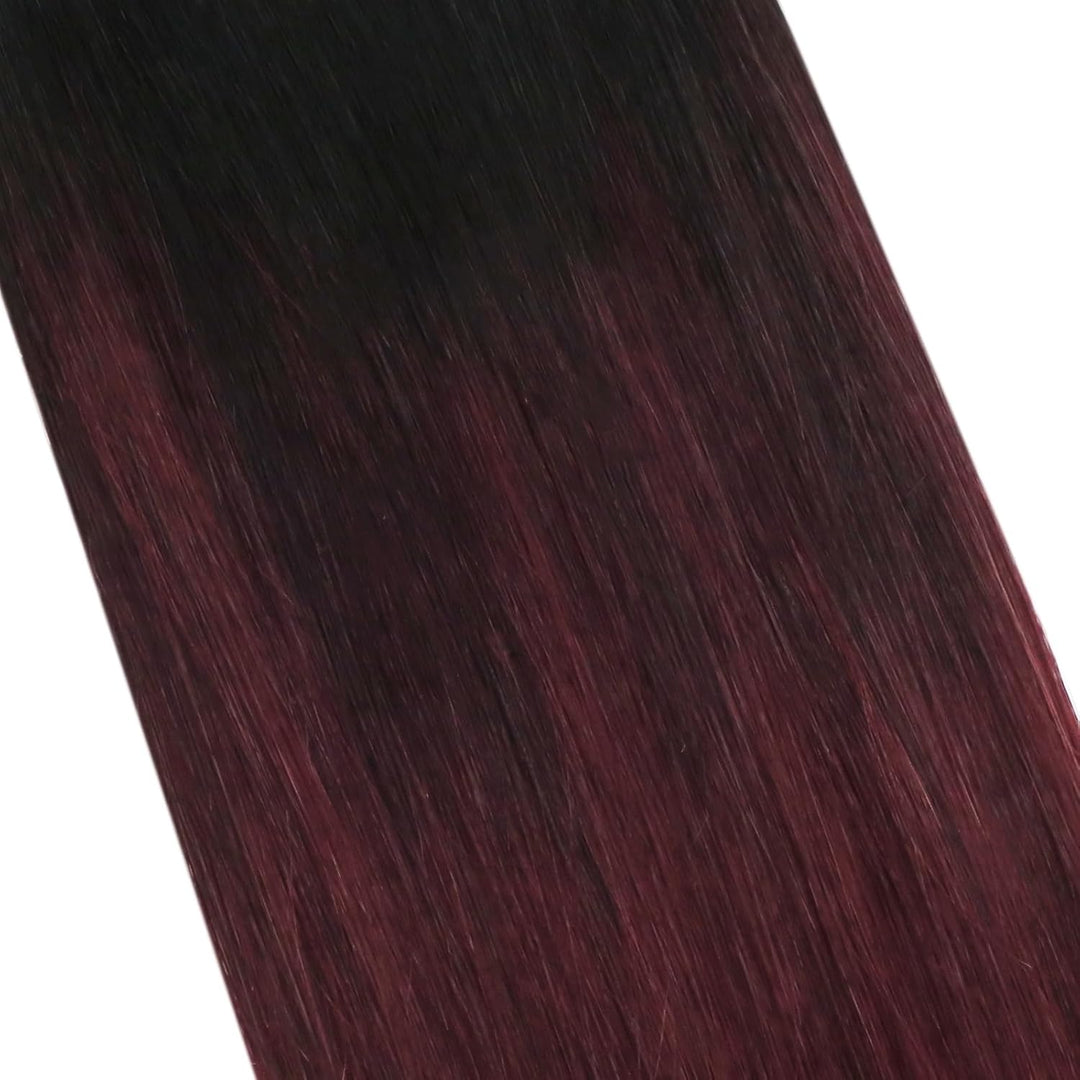 Moresoo Haarverlängerung Echthaar Tape in Schwarz 60 cm Tape Extensions Echthaar Remy Extensions Tap