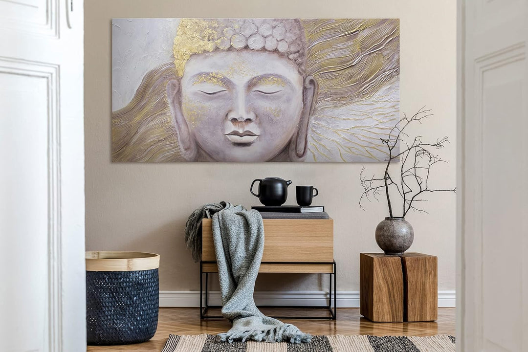 YS-Art Abstrakt Stil Acryl Gemälde auf Leinwand Erleuchtung handgemalt Wandbilder Wohnzimmer modern