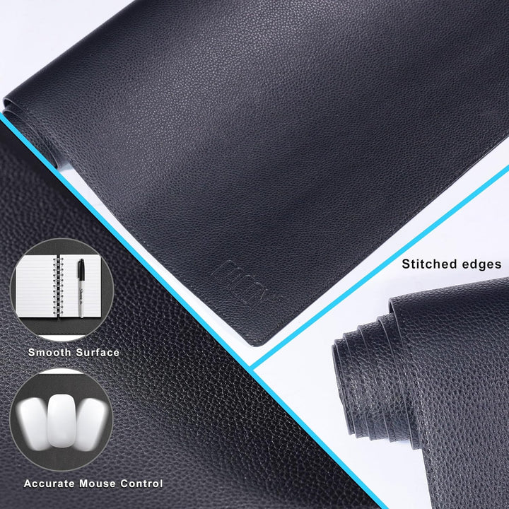 Cacoy Schreibtischunterlage PU Leder, 900x500 mm Schreibtisch Unterlage, Multifunktionales Schreibun