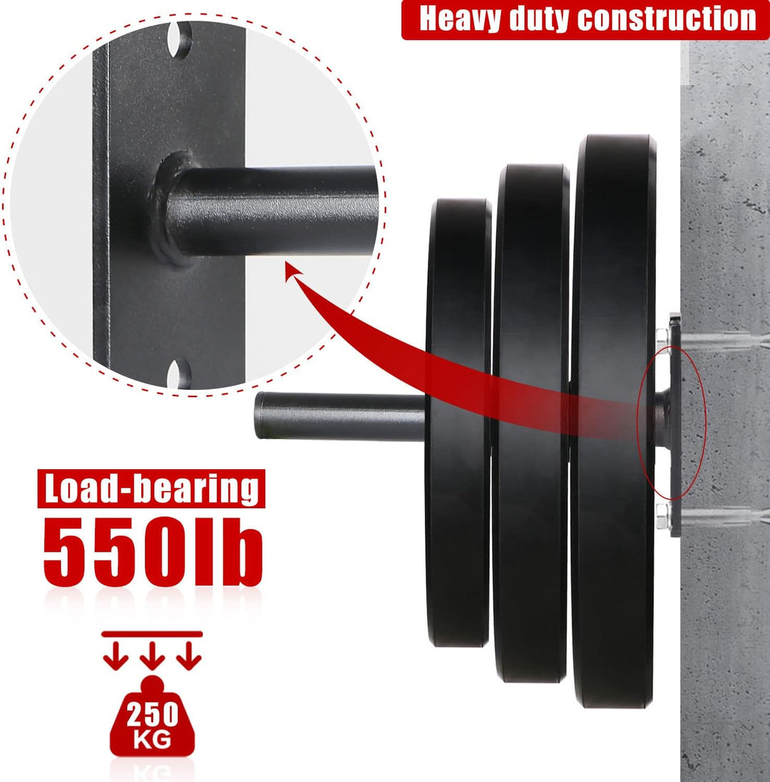 SYL Fitness Wandmontierte Hantelscheiben-Halterung, Gewichtshalter, passend für 2.5 cm/3cm/5cm Hante