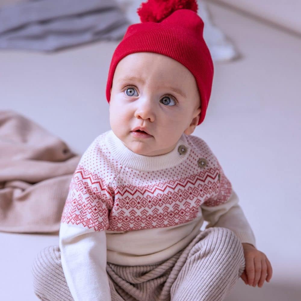 Stellou & friends Baby Cardigan-Strickjacke und Strick-Pullover für Mädchen und Jungen mit Norwegen