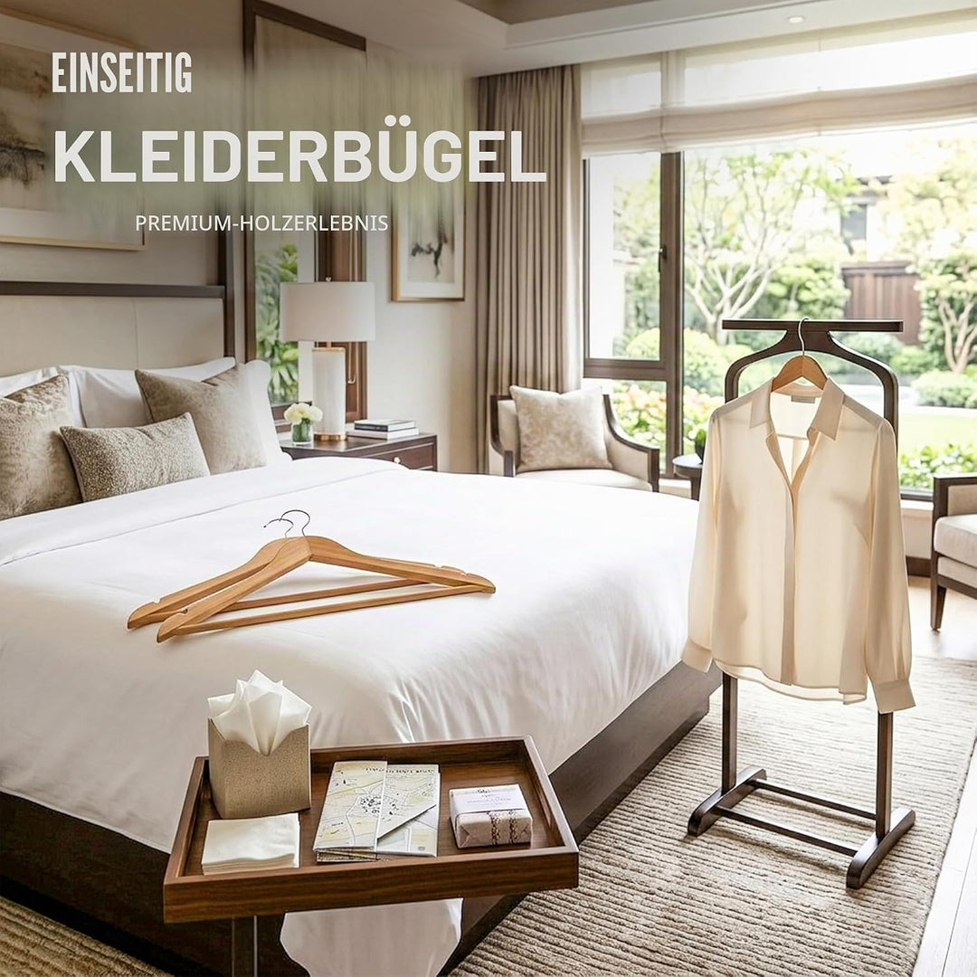 Utopia Home Premium Kleiderbügel Holz 20 Stück, Holzbügel mit 360 Grad Drehbarem Haken, Rutschfester