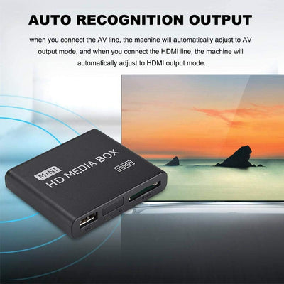 1080P Full HD Box Media Player, 100 Mbit/S Media Player Box, Unterstützung für USB MMC RMVB MP3 AVI
