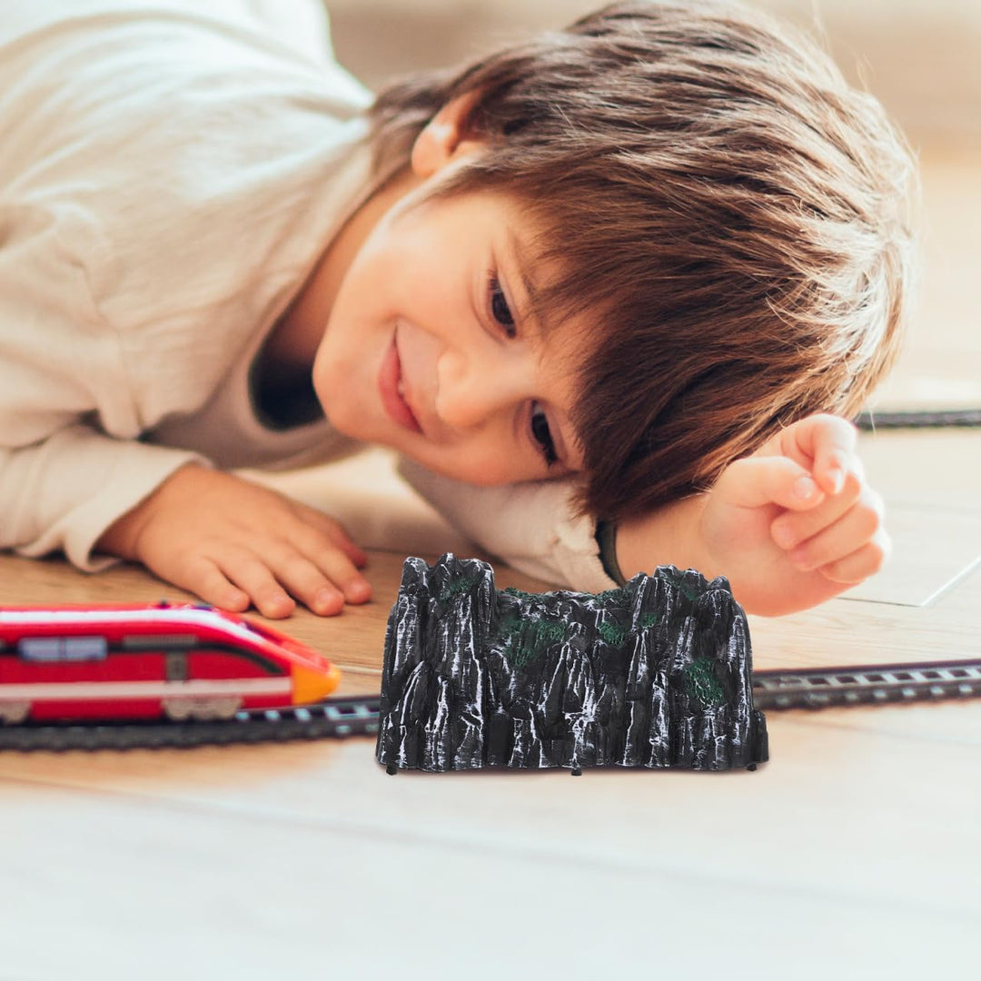 minkissy Simulation Tunnel Höhlenmodell Spielzeug Kinder 3 Stück Kunststoff Eisenbahn Zubehör Tischd