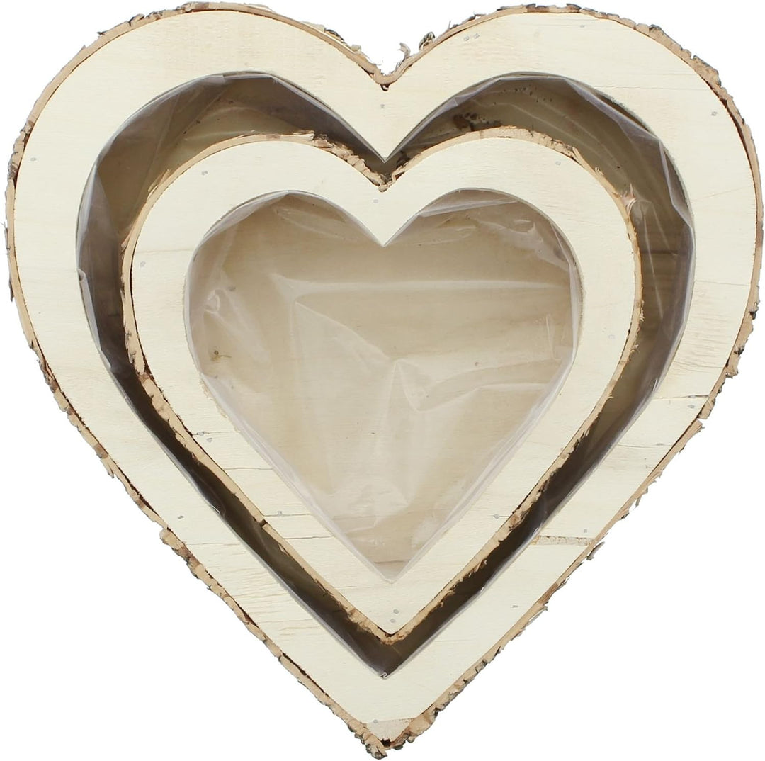 Pflanzherz Birke, im 2er Set, für Hochzeit Valentin Geburtstaggesteck, Liebe