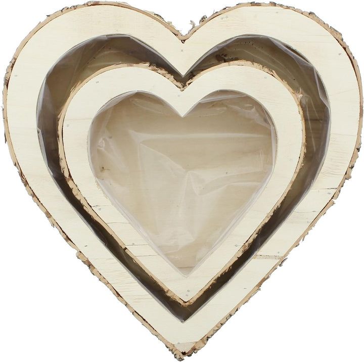 Pflanzherz Birke, im 2er Set, für Hochzeit Valentin Geburtstaggesteck, Liebe