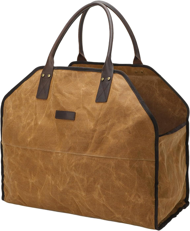 Brennholz Tasche Im Freien 59x17x48cm Feuerfeste Robuste Brennholz Aufbewahrungstasche Leder wasserd