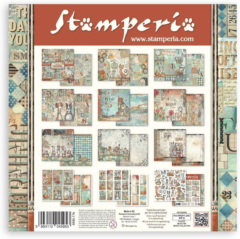 Stamperia - Scrapbook Paper Pad for Scrapbooking, Albums, Card Making, Bullet Journalling and More,