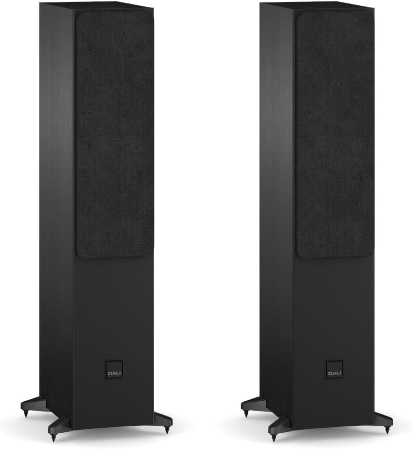 DALI Sonik 5 schlanke, bodenstehende passive HiFi-Lautsprecher – Dual 13,3 cm Clarity Cone Tieftöner