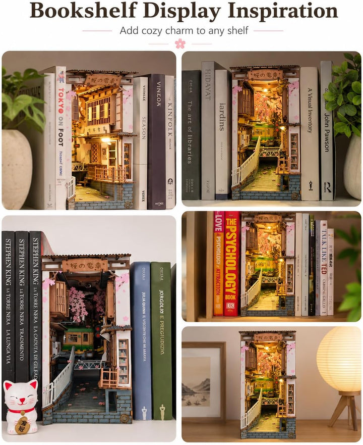 Rolife Book Nook Kits 3D Puzzles Holz Holzpuzzle Erwachsene DIY Bücherecke Holzmodelle Bausätze für