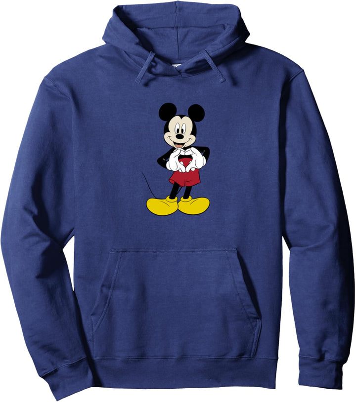 Disney Mickey Mouse Classic Heart Hands Give Love Pullover Hoodie