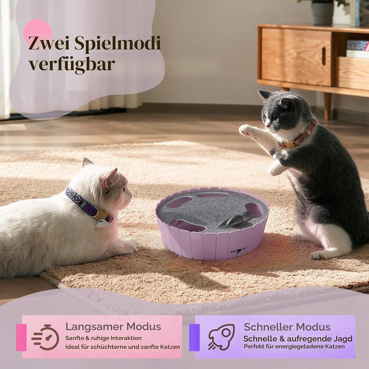 Pawaboo Katzenspielzeug Elektrische Maus, Interaktiv Kätzchen Spielzeug Katzenbett Kratzmatte Katzen