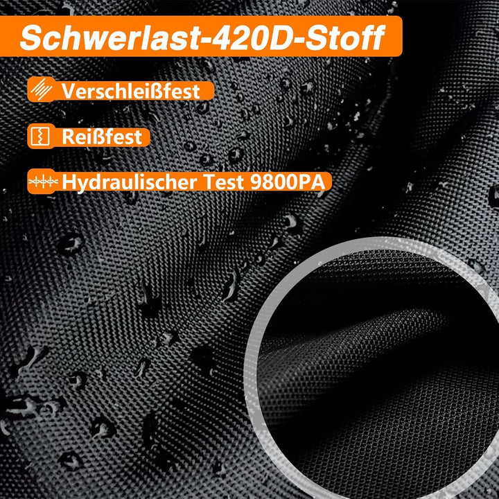 EVRBUL Elektromobil Abdeckhaube 420D wasserdichte Elektromobil Abdeckung, UV, Staubdicht mit Reflexs