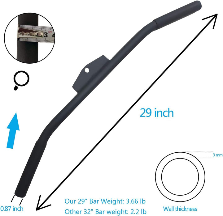 LAT Pulldown Bar for Cable Machine, LAT Pulldown Attachments Length 29 Inch, Length 29 Inch