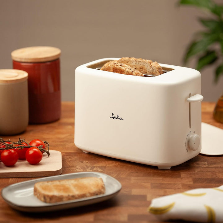 JATA JETT1048 Toaster mit 2 extra breiten Schlitzen, 6 Bräunungsstufen, Schutzdeckel, Krümelschublad
