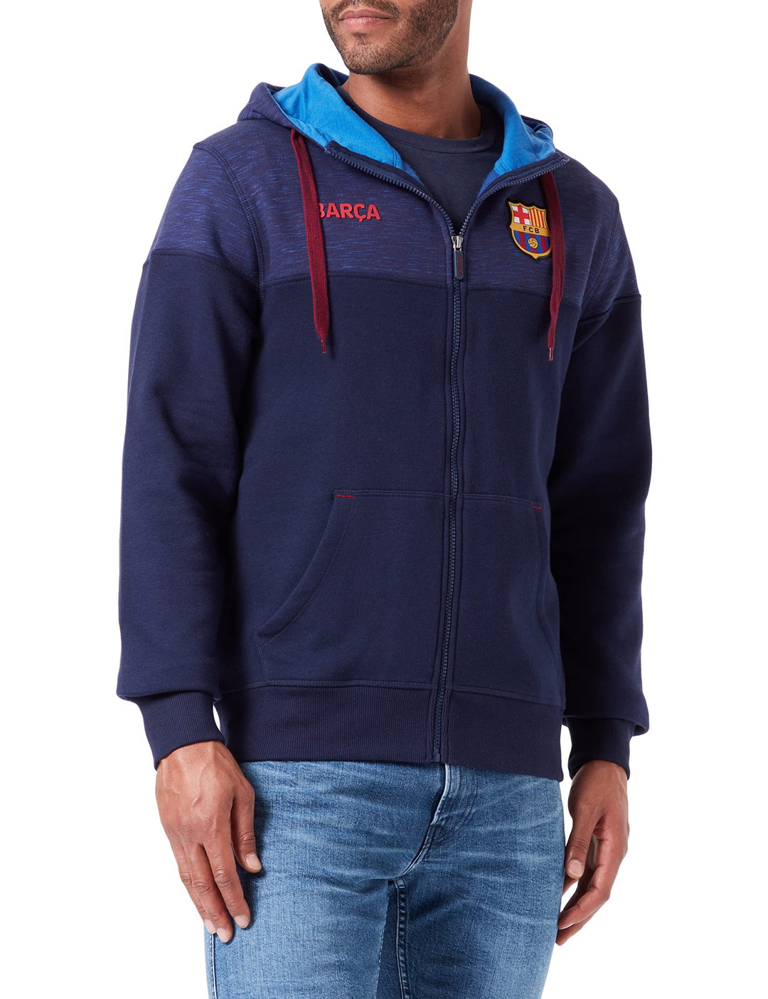FCB Herren Sudadera Abierta Capucha Nº 2 (Nuevo Diseño) Kapuzenpullover (1er Pack) XL Marineblau, XL