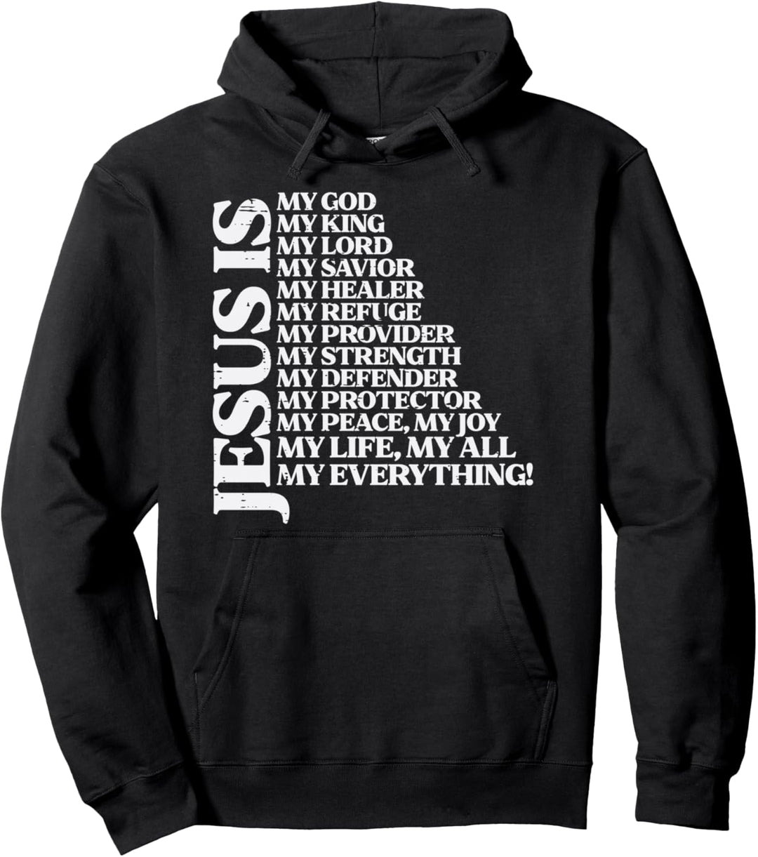 Jesus Mein Gott König Lord Religiös Christlich Herren Damen Kinder Pullover Hoodie