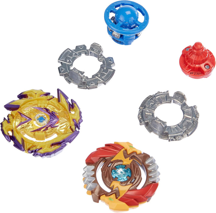 Beyblade Burst Surge Speedstorm Spear Valtryek V6 und Regulus R6 Kreisel Doppelpack – 2 Battle Kreis