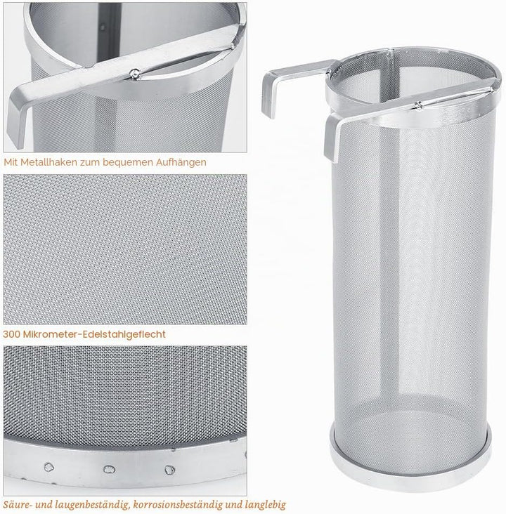 Bier Brauen Filter Biersieb Sieber Filter 300 Micron selbst gemachter Hopfen Masche Filter Sieb mit