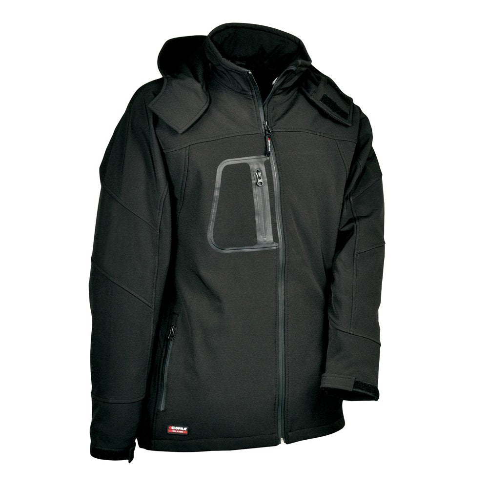 Cofra V101-0-05.Z46 Softshell Arbeitsjacke "Sweden", Grösse 46, schwarz 46 Schwarz, 46 Schwarz