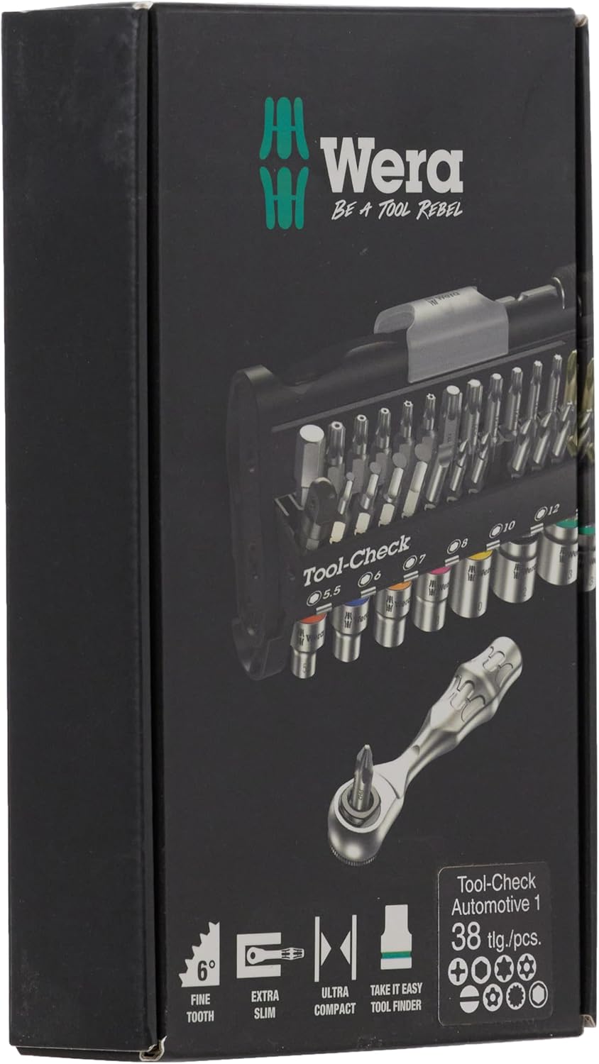 Wera 05200995001 Bit-Sortiment, Tool-Check Automotive 1, metrisch, 38-teilig Tool-Check Automotive 1