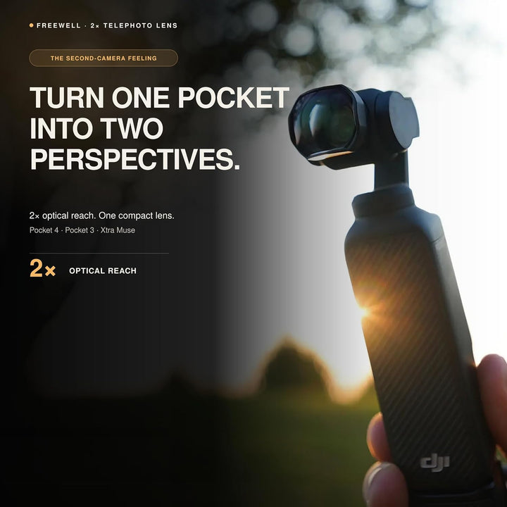 Freewell Teleobjektiv für DJI Osmo Pocket 4/3 &amp; Xtra Muse