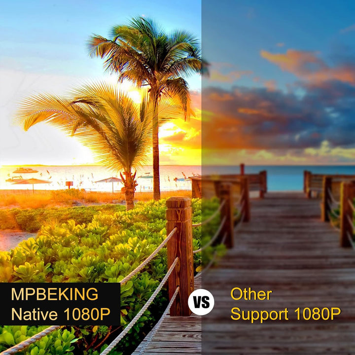 Mini-Projektor, tragbar, 1080P, Native, Film-Handy-Projektor, 8500 Lumen, 500 cm Display, kompatibel
