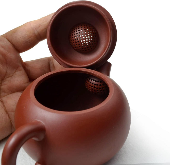 Teekanne Chinesischer Gongfu lila Sand Ton roter Topf Dahongpao Xishi für losen Gongfu-Tee (M Red SQ