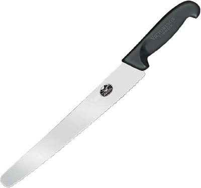 Victorinox Konditorsäge mit Wellenschliff, Swiss Made, Rutschfester Griff, Rostfrei, Edelstahl, schw