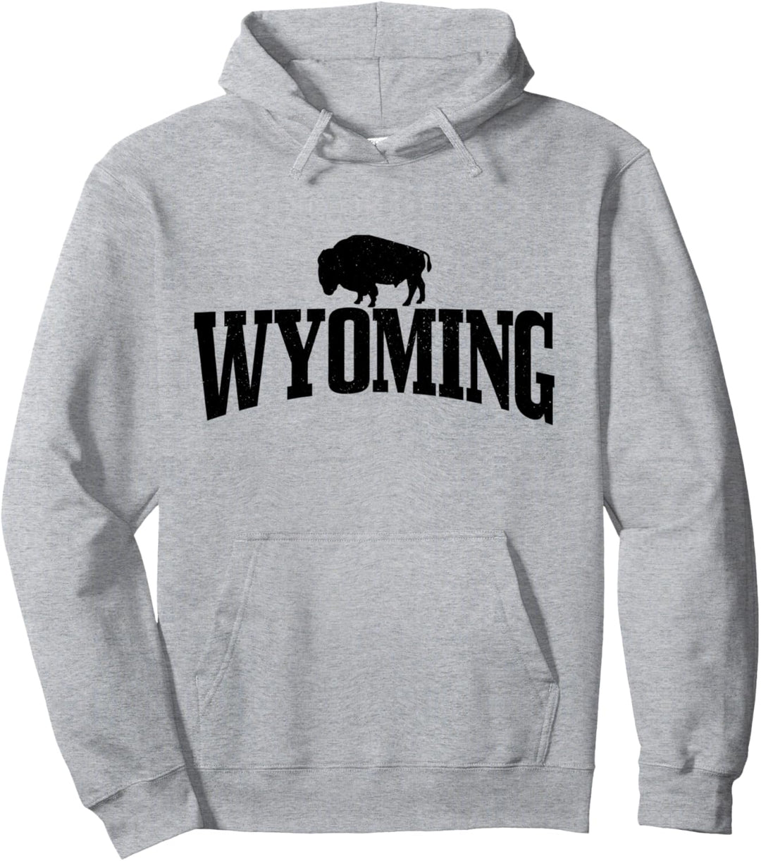 Wyoming Bison American Buffalo Pride Geschenk Pullover Hoodie