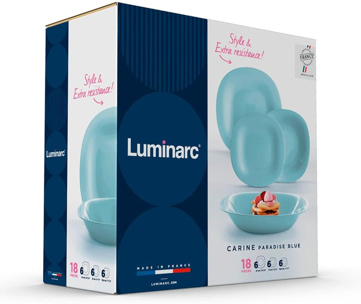Luminarc Tellerset 18 piezas türkis Türkis 18 piezas, Türkis 18 piezas