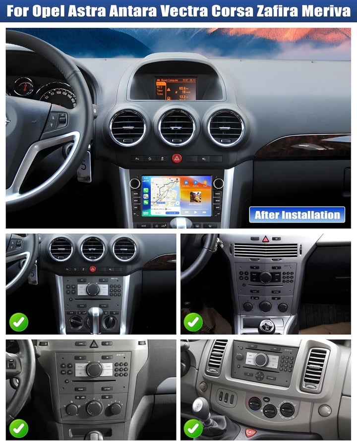 2+64G 7 Zoll CAMECHO Navi Autoradio für Opel Astra Antara Vectra Corsa Zafira Meriva Combo, Android