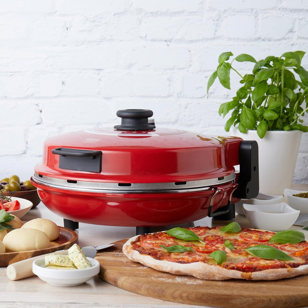 Petra PT5666VDE Elektrischer Pizzaofen - 1200W Drinnen Pizzabäcker, 5 Heizstufen, Schnelles Vorheize
