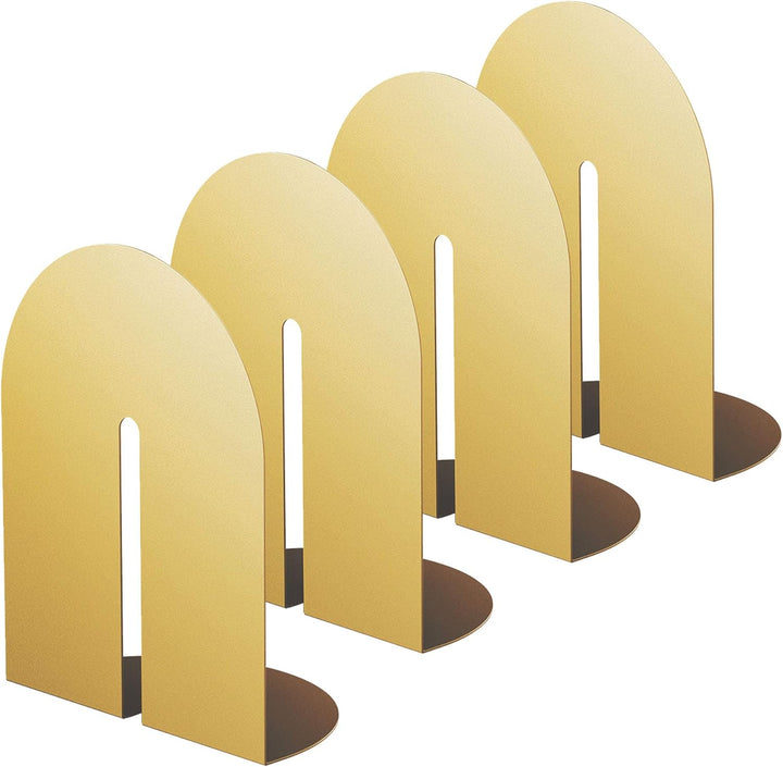 Ondeam Runway Bookends für Bücher,2 Paar Metall Bogen Mode Einfachheit Buch Halter für Büro Regale H