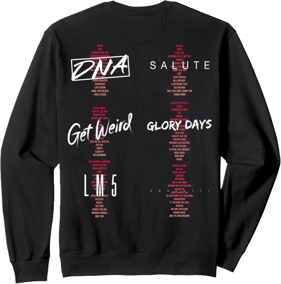 Little Mix – Ten Year Gradient Tracklist Front Back Print Sweatshirt
