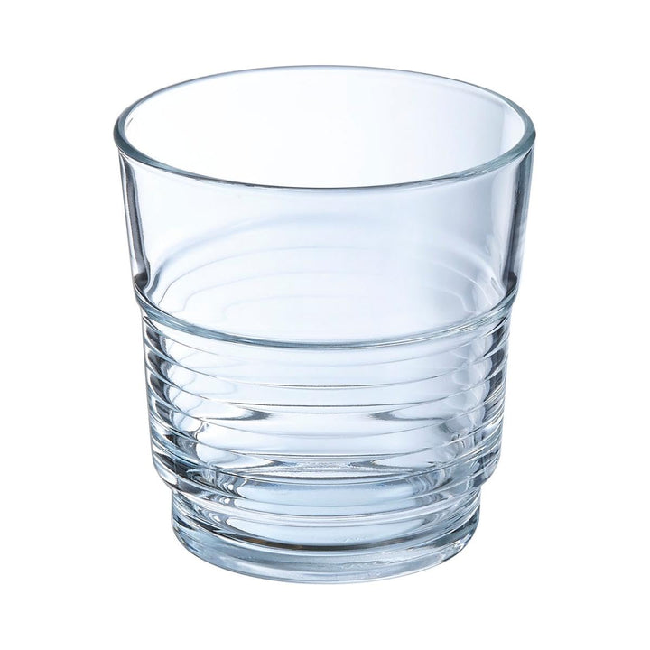 Arcoroc ARC 58057 Spirale Trinkglas, Wasserglas, Saftglas, 250ml, Glas, transparent, 6 Stück, 250ml