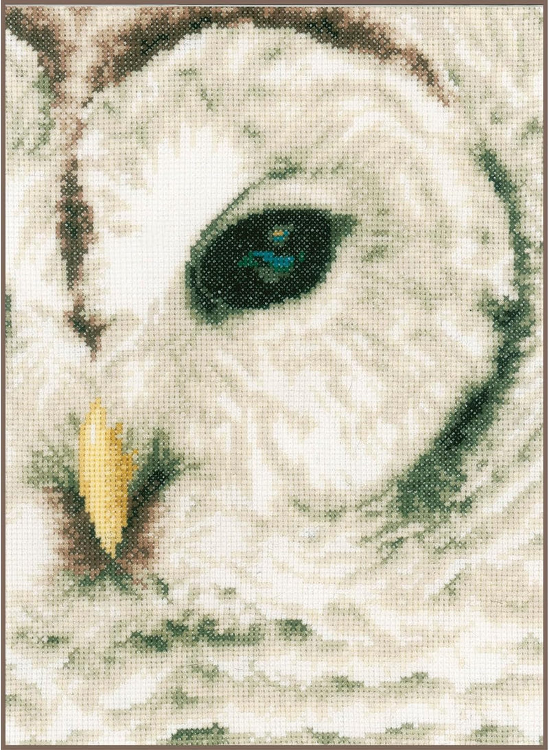 Lanarte Zählmusterpackung Eule Zählstoff Kreuzstichpackung, Baumwolle, Mehrfarbig, 19 x 26 x 0.3 cm,
