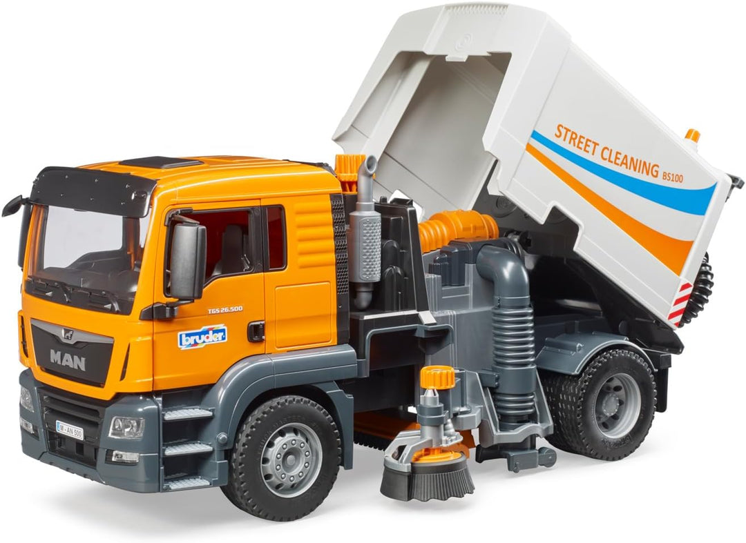 bruder 03780 - Man TGS LKW Strassenreinigung - 1:16 Kehrmaschine Reinigungs-Fahrzeug Kommunalarbeite