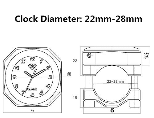 Motorrad wasserdichte Uhr schwarz blau rot silber für Fahrrad/Motorrad/SUV verschiedene Modelle, pas