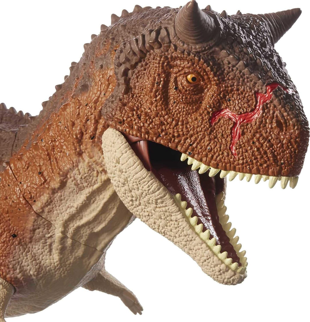Jurassic World HBY86 - Riesendino Carnotaurus Toro-Dinosaurier-Actionfigur, Dinosaurier Spielzeug ab