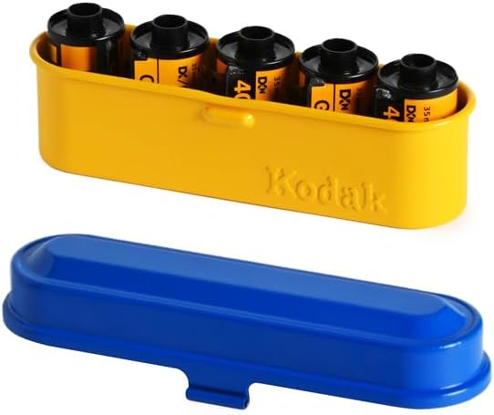 KODAK Filmkoffer – für 5 Rollen à 35 mm Folien – kompakter Retro-Stahlkoffer zum Sortieren und Schüt