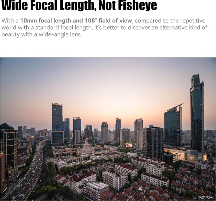 7artisans 10mm F3.5 APS-C Weitwinkel Objektiv für Sony E, Manueller Fokus Wide-Angle Lens E Mount Ko