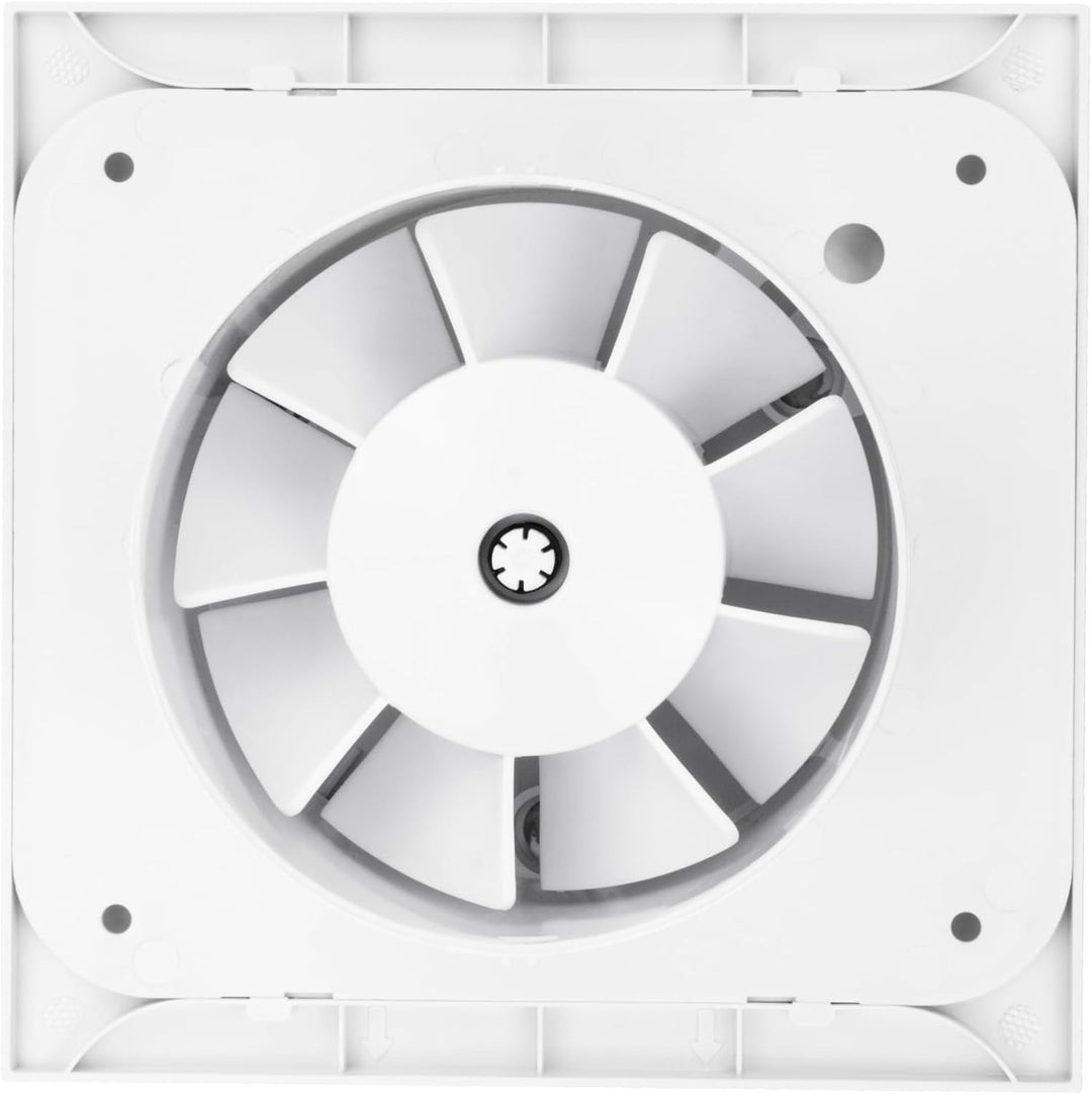 Turbionaire RING 150 SW Badlüfter, 150 mm, Weiss, Doppelte Ansaugung, Wasserdicht, Mit Rückschlagkla