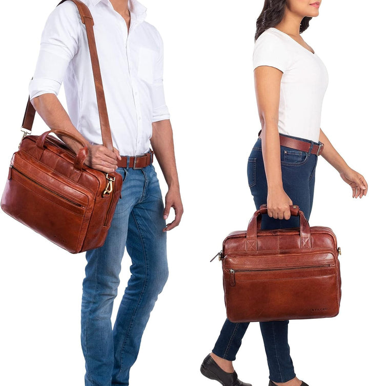 STILORD 'Adventure' Lehrertasche Herren Damen Aktentasche Office Büro Schulter- oder Umhängetasche B