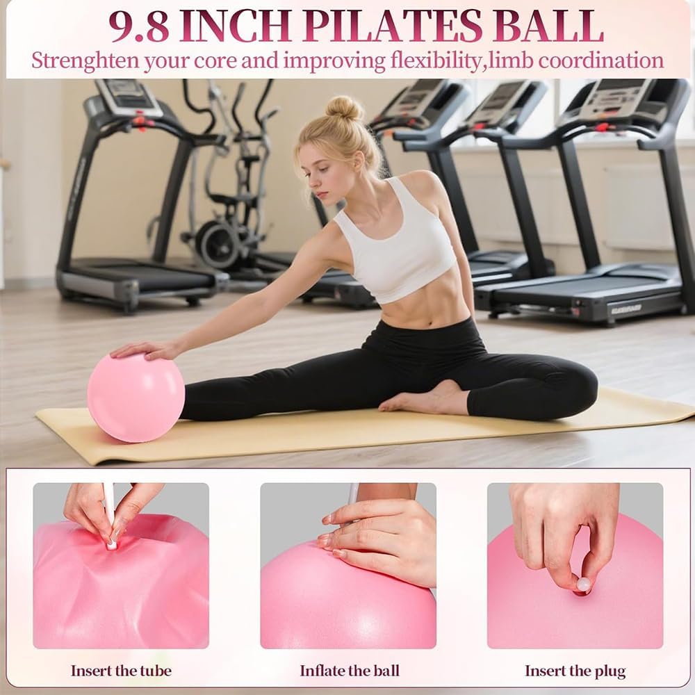 Pilates Ring Set, 15 Stück Pilates Essentials Kit für Frauen, Pilates Ring Zubehör Sets, mit Yoga Ba