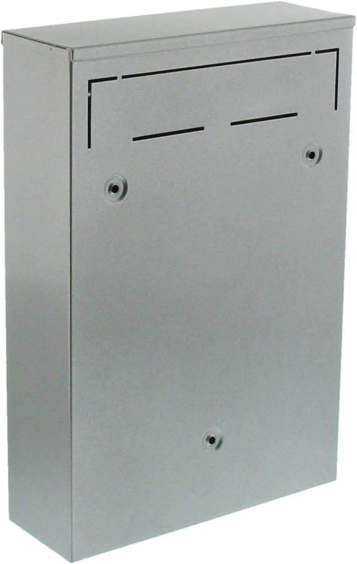 Burg-Wächter Anlagenbriefkasten, A5 Einwurf-Format, Verzinkter Stahl, Pocket 5871 Si, Silber, Silber